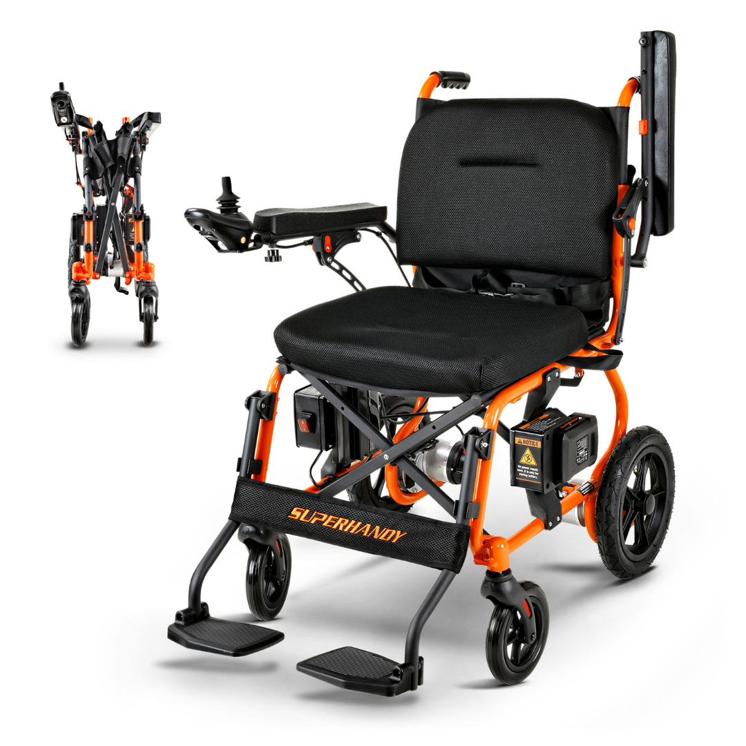 SuperHandy GoRide 2 Portable Electric Wheelchair - Airline Approved GUT166 - Blowout - Senior.com Power Chairs